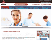 Tablet Screenshot of apexmedicalresearch.com